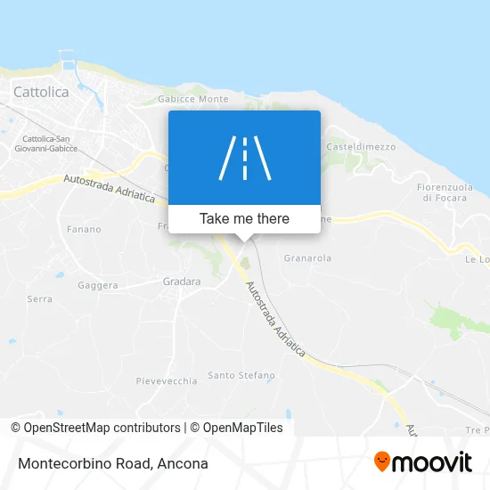 Montecorbino Road map