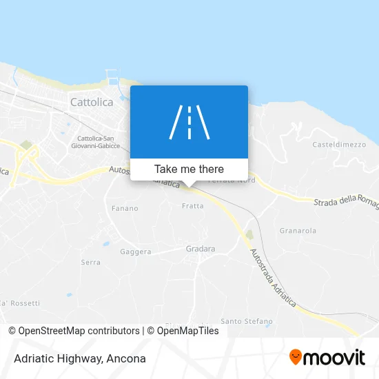 Adriatic Highway map