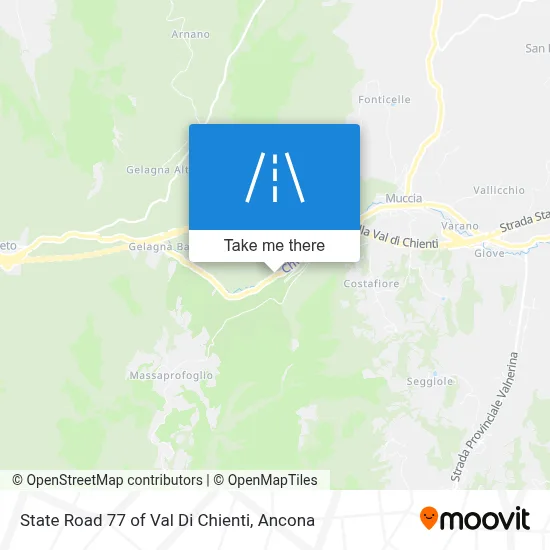 State Road 77 of Val Di Chienti map