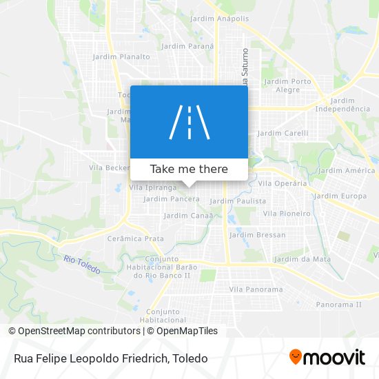 Mapa Rua Felipe Leopoldo Friedrich