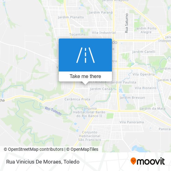 Mapa Rua Vinicius De Moraes