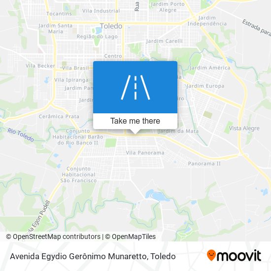 Mapa Avenida Egydio Gerônimo Munaretto