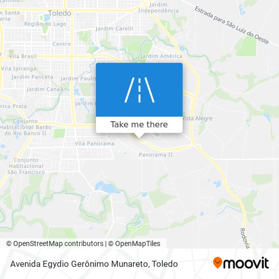 Mapa Avenida Egydio Gerônimo Munareto