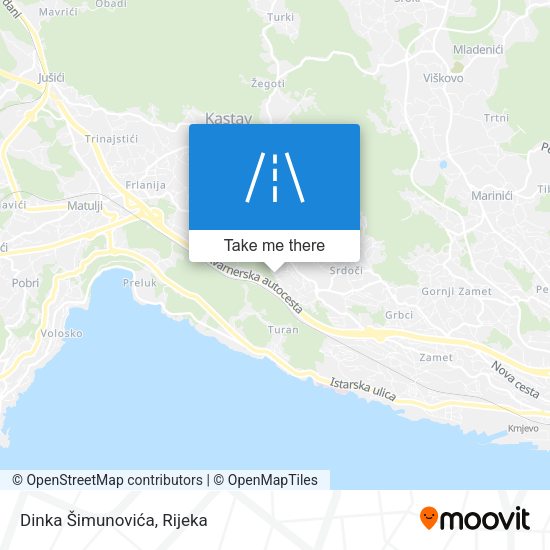 Dinka Šimunovića map