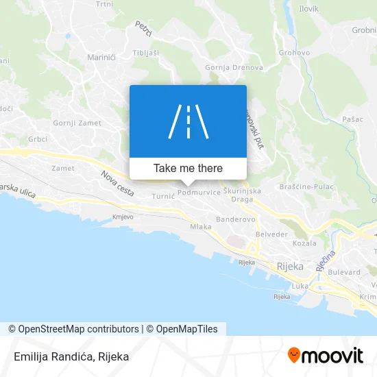Emilija Randića map