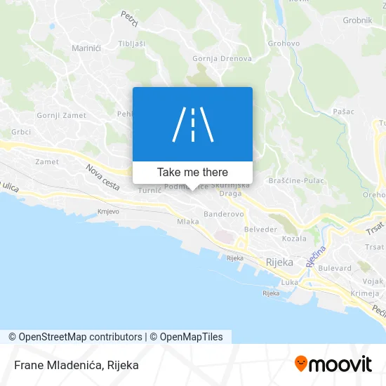 Frane Mladenića map