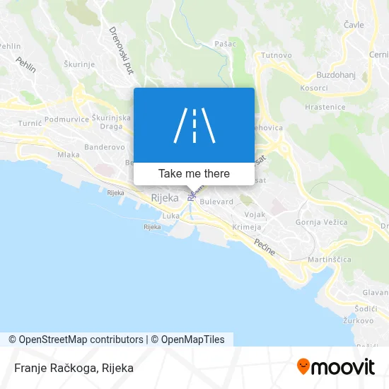Franje Račkoga map