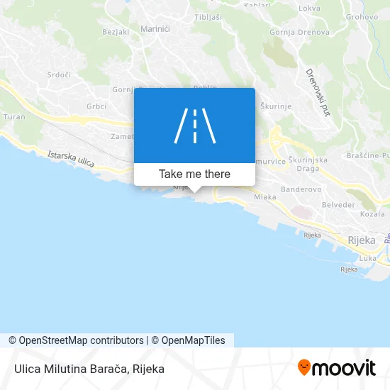 Ulica Milutina Barača map