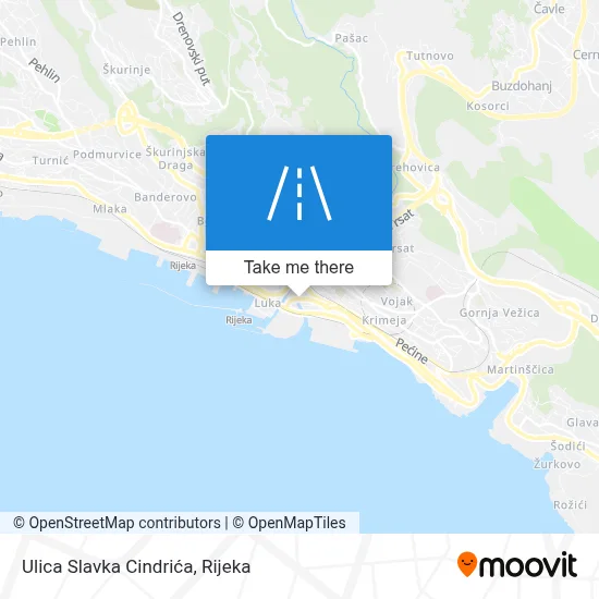 Ulica Slavka Cindrića map