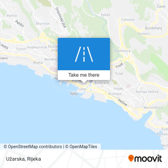 Užarska map