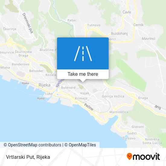 Vrtlarski Put map