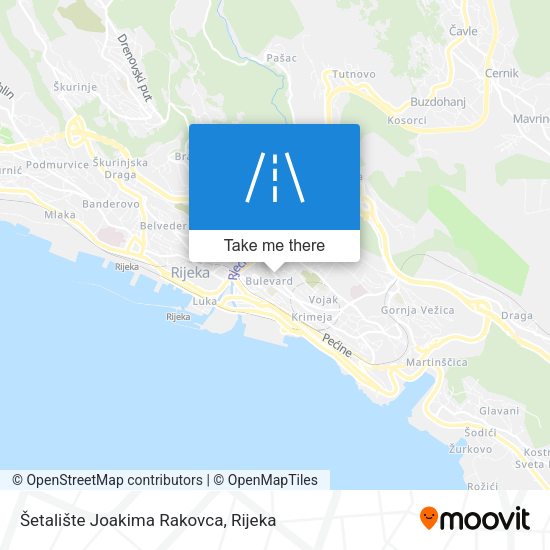 Šetalište Joakima Rakovca map