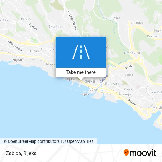 Žabica map