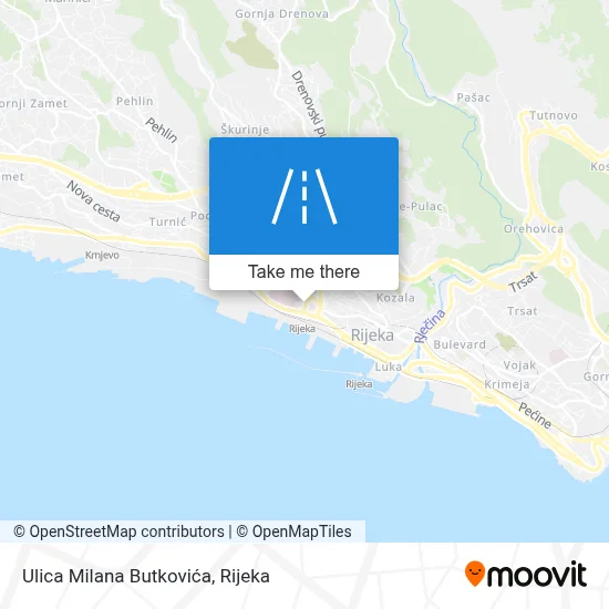 Ulica Milana Butkovića map