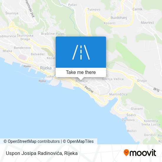Uspon Josipa Radinovića map