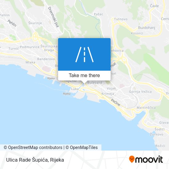 Ulica Rade Šupića map