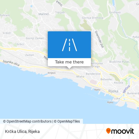 Krčka Ulica map