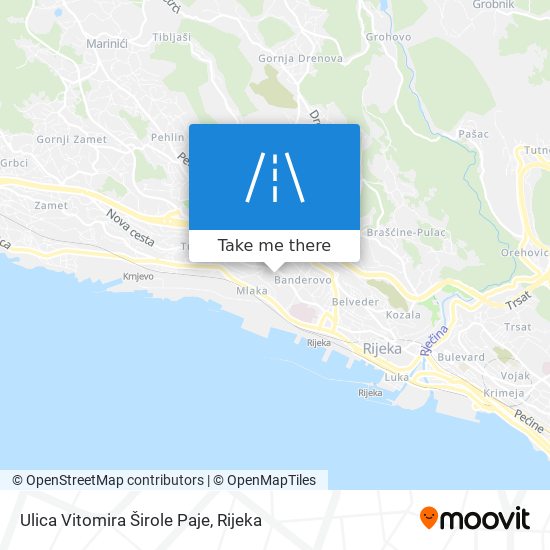 Ulica Vitomira Širole Paje map