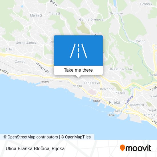 Ulica Branka Blečića map