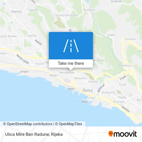 Ulica Mire Ban Radune map