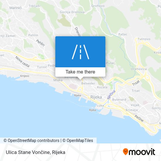 Ulica Stane Vončine map