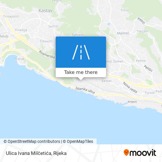 Ulica Ivana Milčetića map