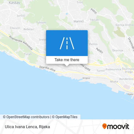 Ulica Ivana Lenca map