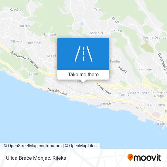 Ulica Braće Monjac map
