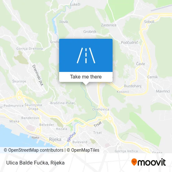 Ulica Balde Fućka map