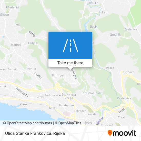 Ulica Stanka Frankovića map