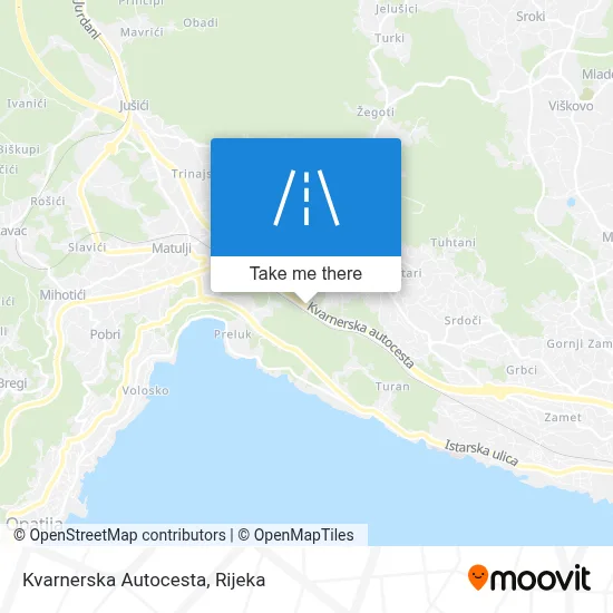 Kvarnerska Autocesta map