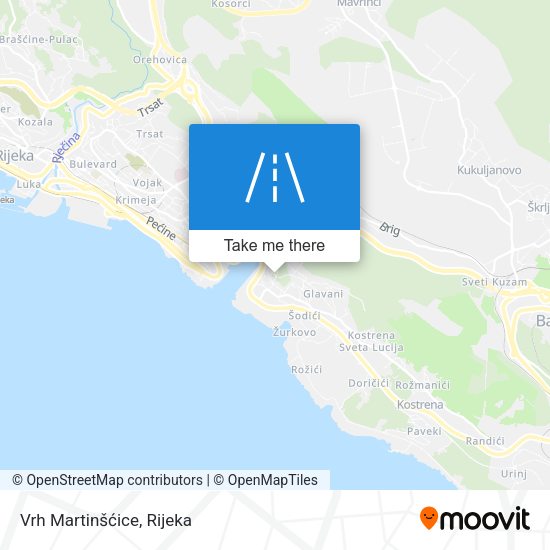 Vrh Martinšćice map