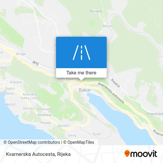 Kvarnerska Autocesta map