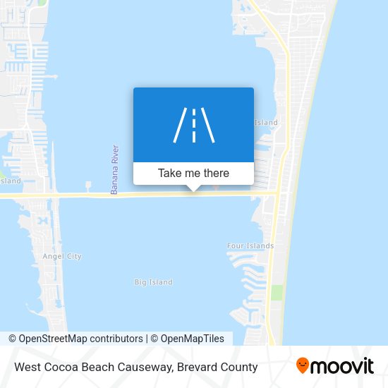 West Cocoa Beach Causeway map