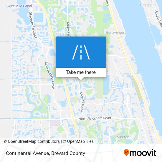 Continental Avenue map