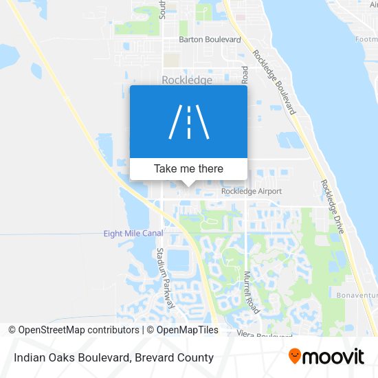 Indian Oaks Boulevard map