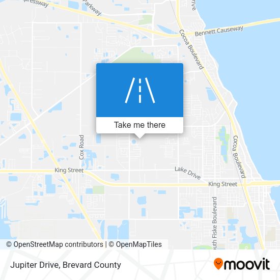 Jupiter Drive map