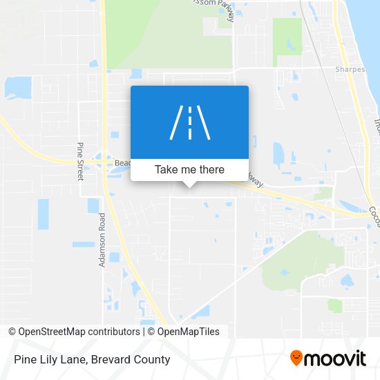 Pine Lily Lane map
