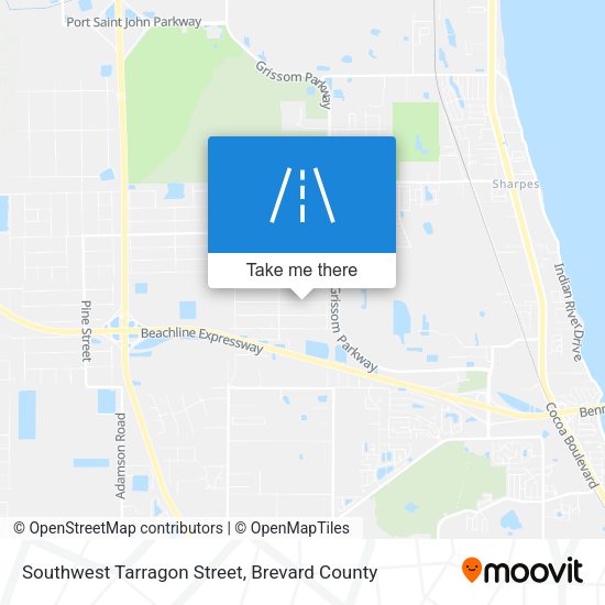 Southwest Tarragon Street map