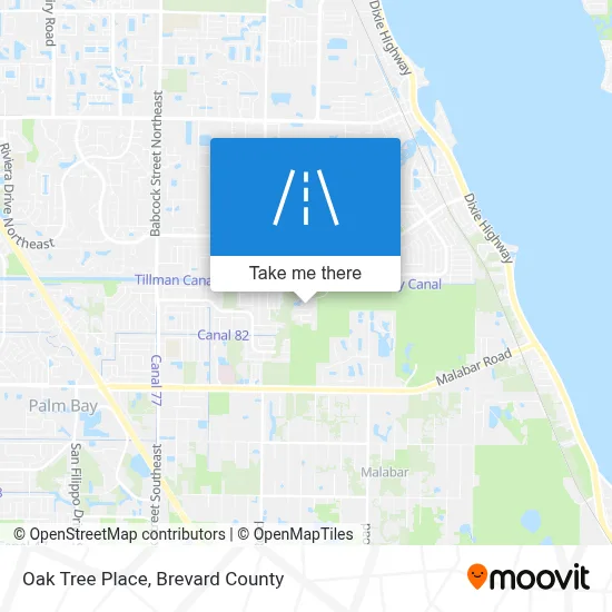 Oak Tree Place map