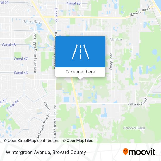 Wintergreen Avenue map