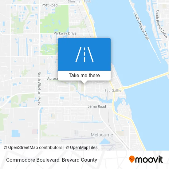 Commodore Boulevard map