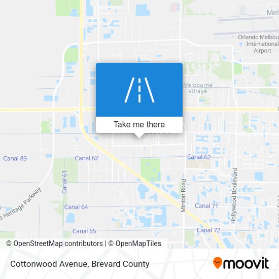 Mapa de Cottonwood Avenue