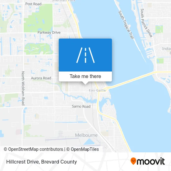 Hillcrest Drive map