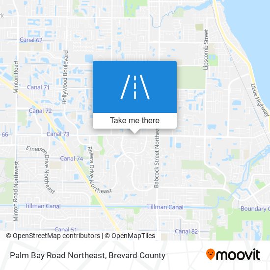 Mapa de Palm Bay Road Northeast