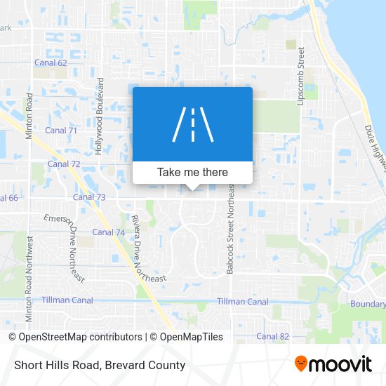 Short Hills Road map
