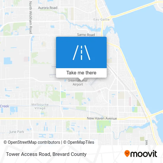 Tower Access Road map