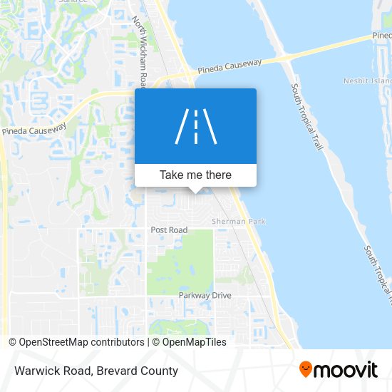 Warwick Road map