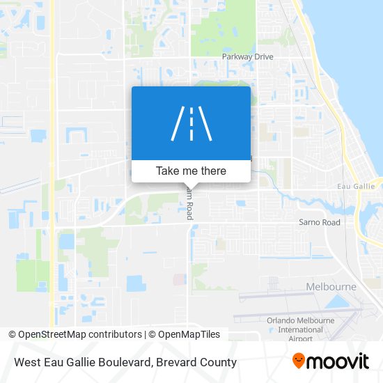 West Eau Gallie Boulevard map