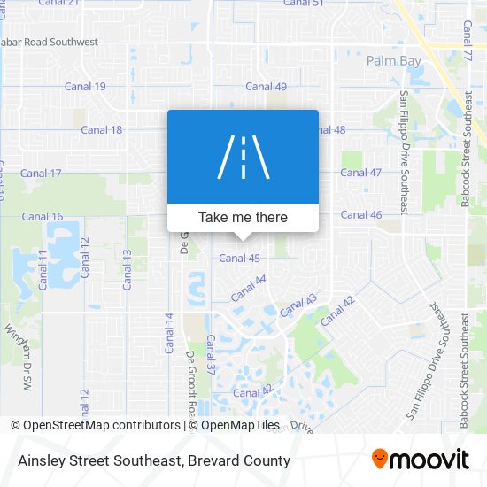 Ainsley Street Southeast map